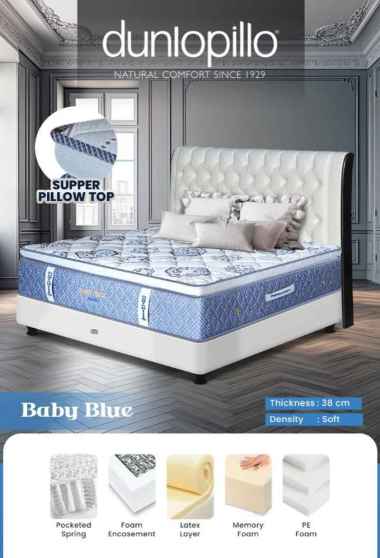 Springbed / Kasur / Tempat Tidur Baby Blue Dunlopillo MATRAS 120 x 200