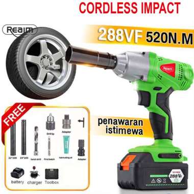 Reaim Cordless impact wrench 288V mesin buka tutup baut 288 volt impek impect wrench bor