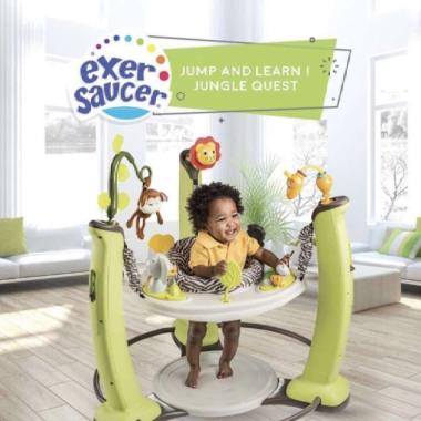 Evenflo ExerSaucer Jump & Learn Stationary Jumper - Jungle Quest
