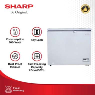 Sharp | FRV-310X Freezer Box Chest Freezer Multicolor