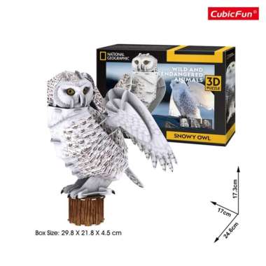 Cubicfun National Geographic Snowy Owl - 3D Puzzle