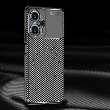 Casing Xiaomi POCO F5 Case POCO F5 Premium Softcase Carbon POCO F5 HITAM