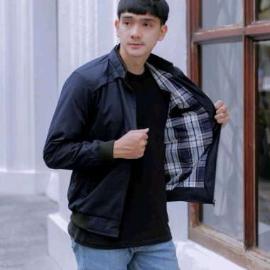 Jaket Bomber Kanvas Japan Drill Navy L