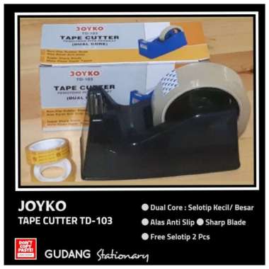 tape cutter joyko td-103 + isi 1 pcs Multicolor