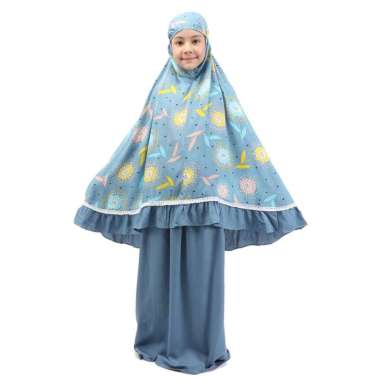 mukena tazbiya anak adiba grey