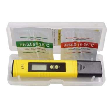 ph meter digital w/tombol kalibrasi & bubuk kalibrasi jirifarm (09489) Multicolor
