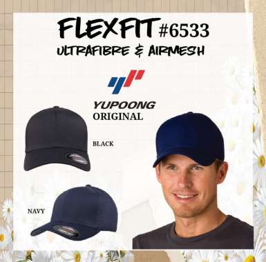 TOPI YUPOONG FLEXFIT 6533 ULTRAFIBRE & AIRMESH BUILT UP ORIGINAL