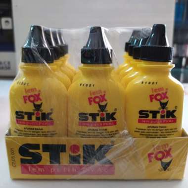 lem fox stik ( lem putih pva c untuk merekat kertas,kain,karton,kayu Multicolor