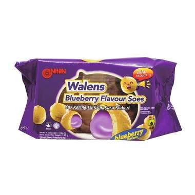 Nissin Walens - Soes Kering Mini Isi Krim - 100 gr SUS BLUBERI