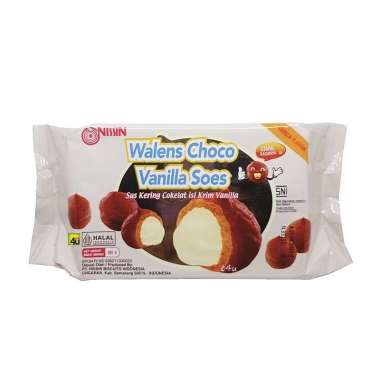 Nissin Walens - Soes Kering Mini Isi Krim - 100 gr SUS VANILA