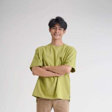 HOODIE GOODIE Premium Oversized T-Shirt Green Olive S