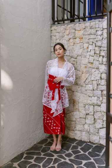 Dama Kara Laras Skirt (Rok Lilit Batik) Red
