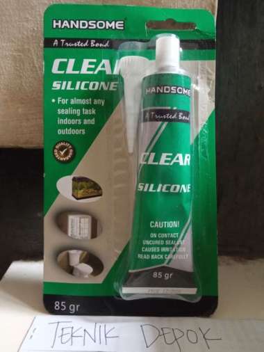 lem silikon tube 85 gram bening perekat penampel kaca metal keramik Multicolor