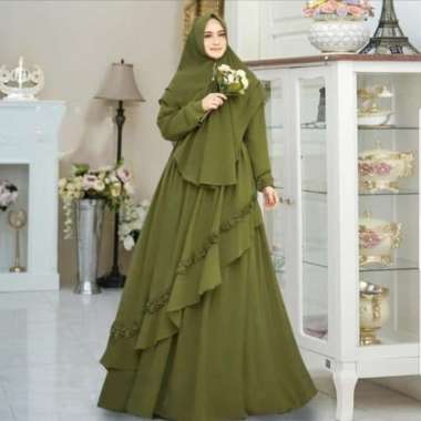 SET GAMIS SYARI MURAH Naima Syari Set / Baju Hijab Muslim Multicolor