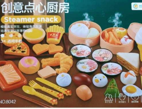 mainan makanan dimsum set Multicolor