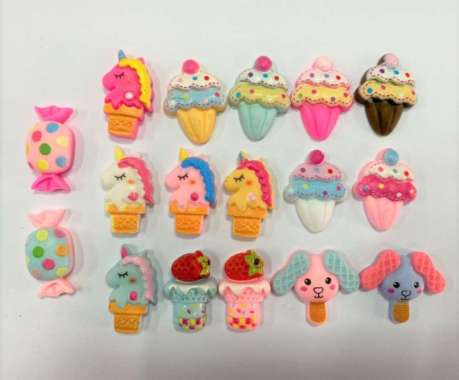 100pcs clay cookies resin Multicolor