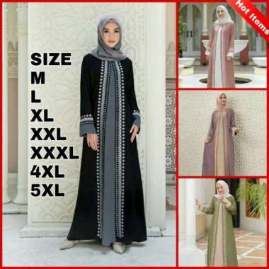 GAMIS HITAM JUMBO LD 140CM MODEL ABAYA / GAMIS SUPER JUMBO LD 130CM Multicolor