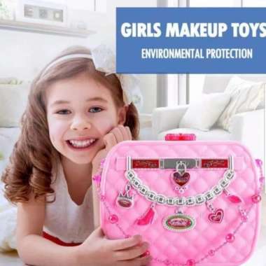 mainan anak perempuan make up unicorn magical bag dandan rias tas Multicolor
