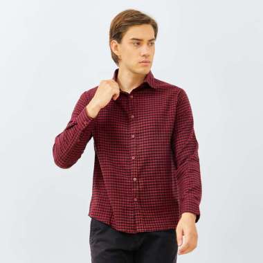 PAULMAY Kemeja Flanel Pria Lengan Panjang 6706 Biru S