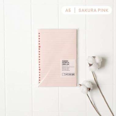 Pinkabulous Colorplus Loose Leaf Binder Paper 100gsm - Kertas Binder - A5 Sakura Pink