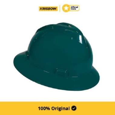 Krisbow Full Brim Helmet Helm Pengaman Hdpe - Hijau