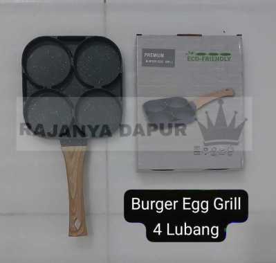 Burger Egg Grill Frying Pan 4 Lubang - burger egg grill