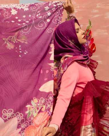 Zeta Scarves - Flora Series - Scarf Hijab Segiempat Rafflesia