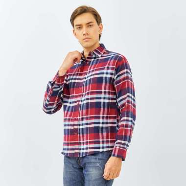 PAULMAY Kemeja Flanel Pria Lengan Panjang 6716 Merah L