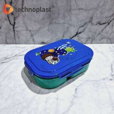 TECHNOPLAST ASTRONAUT Bento Sealware / Kotak Bekal + Wadah Sop Mini Biru