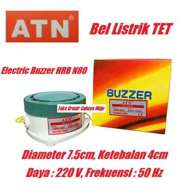 Bel Bell Listrik TET Sekolah Rumah Alarm Electric Buzzer HRB N80 ATN ATN