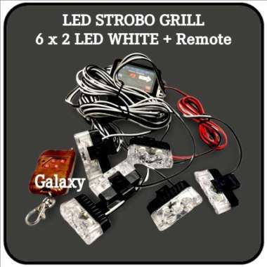 Led Strobo - Lampu Blitz - Mobil Patwal Tipis putih 6x2