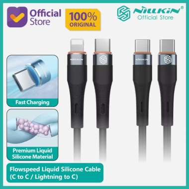 Cable Data Nillkin USB-C to Lightning PD 27W / PD 60W Flowspeed Liquid Silicone Charger Fast Chargin