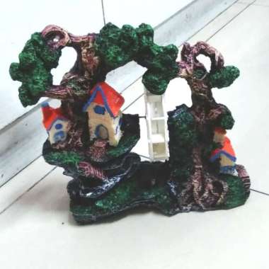 hiasan aquarium fiber 3 Rumah Kincir besar Multicolor