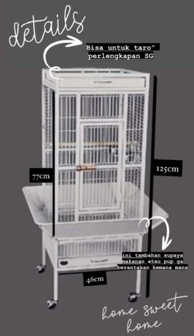 Kandang Sugar Glider Warna Putih Varian Based Information