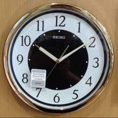 Jam Dinding Seiko Japan QXA472 QXA472G Gold Original