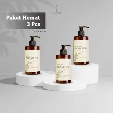 Paket Hemat 3 Pcs Shampo Jevarine All In One Shampoo Jevarine Efektif Menumbuhkan Rambut Rontok