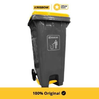 Krisbow Dust Bin Tempat Sampah Plastik Pedal Tutup 240 Ltr