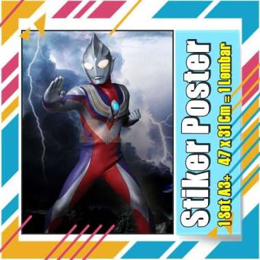 Stiker Label Ultramen Blu Ace Titas Legend Rosso Tregear Tiga Cosmos Mebius Nexus EvilA3+ Buku Pelajaran Anak Vol-106 No 3 Poster