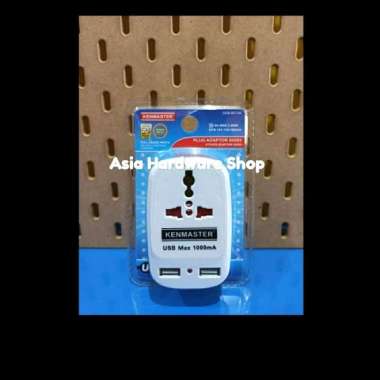 Steker Colokan Listrik 2 Usb Plug Adaptor S0203 Charger Kenmaster Sni Multicolor