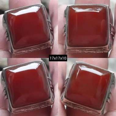 Akik Cincin Batu Kristal Merah Red Baron Yaman Ahmar GambarMotifAntik6