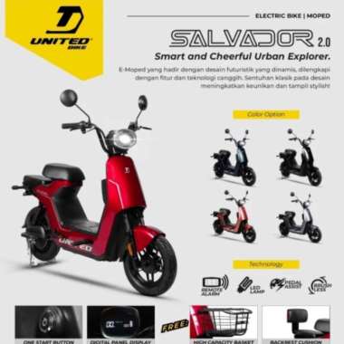 sepeda listrik united salvador 2.0 - Multicolor