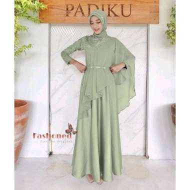 Rizkiyah 10 in 1 dress muslim wanita gamis brukat dress pesta muslim gaun muslim baju brukat tile ga