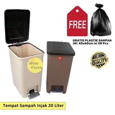 Tempat Tong Sampah Injak 20 Liter 20L Aesthetic - Keranjang Dustbin Ruang Kerja Kantor / Tidur / Dap