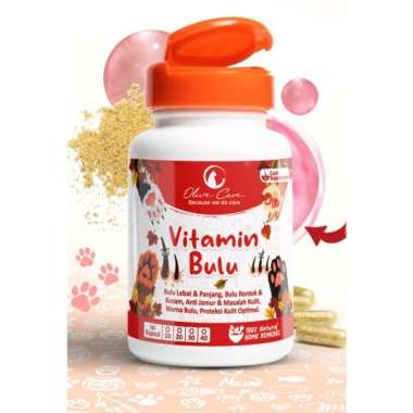 Vitamin Kucing BULU OLIVE CARE untuk Bulu Panjang Lebat, Bulu Halus, Warna Bulu, Cegah Jamur dan Bul