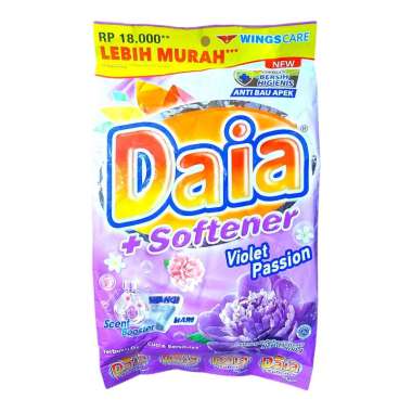 Promo Harga Daia Deterjen Bubuk + Softener Violet 850 gr - Blibli