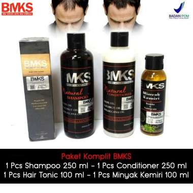 BMKS Paket 4in1 Shampoo Conditioner Hair Tonic Minyak Kemiri Original BPOM BMKS 4in1 Hair Product