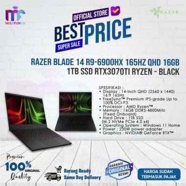 Laptop Razer Blade 14 R9-6900HX 165Hz QHD 16gb 1TB SSD RTX3070Ti BLACK
