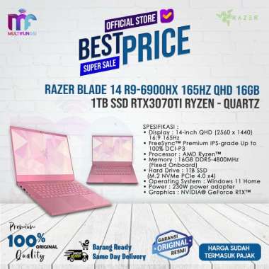 Laptop Razer Blade 14 R9-6900HX 165Hz QHD 16gb 1TB SSD RTX3070Ti QUARTZ