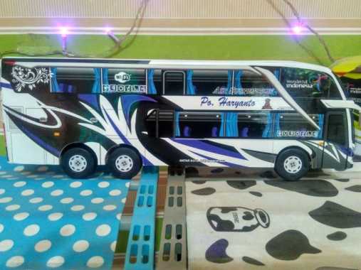 Miniatur Bus Bis Haryanto Double Decker Multicolor