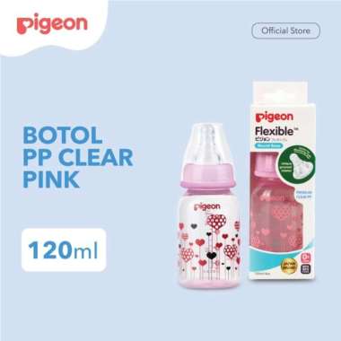 Pigeon Bottle Flexible 120ml & 240ml 120ml Merah Muda